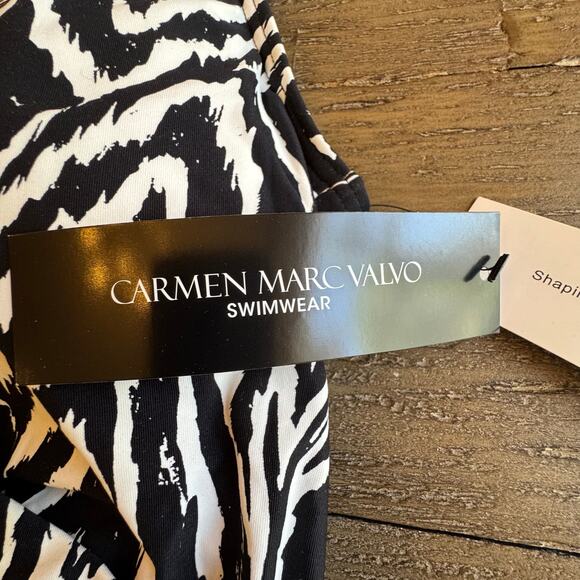 Carmen Marc Valvo NWT Women's Size 14 Smooth Shaping One Piece Swimsuit $142 - Picture 6 of 8